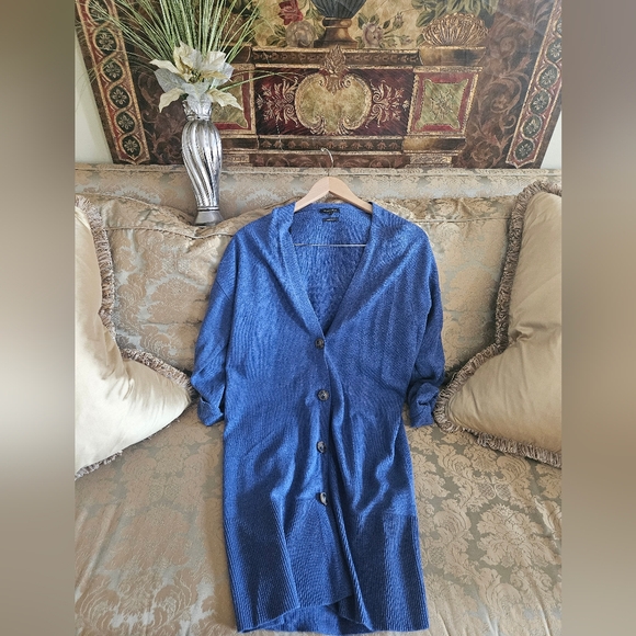 Massimo Dutti Sweaters - NWOT Massimo Dutti Long Knit Blue Cardigan